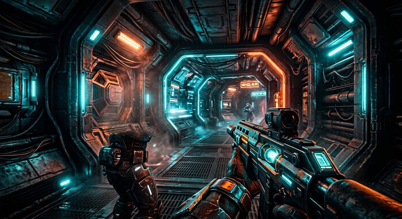 Neon Havoc — sci-fi first person shooter game by Garc Game Inc